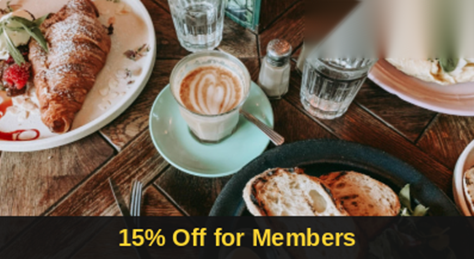 Member Rates - Bed & Breakfast - 15% Off